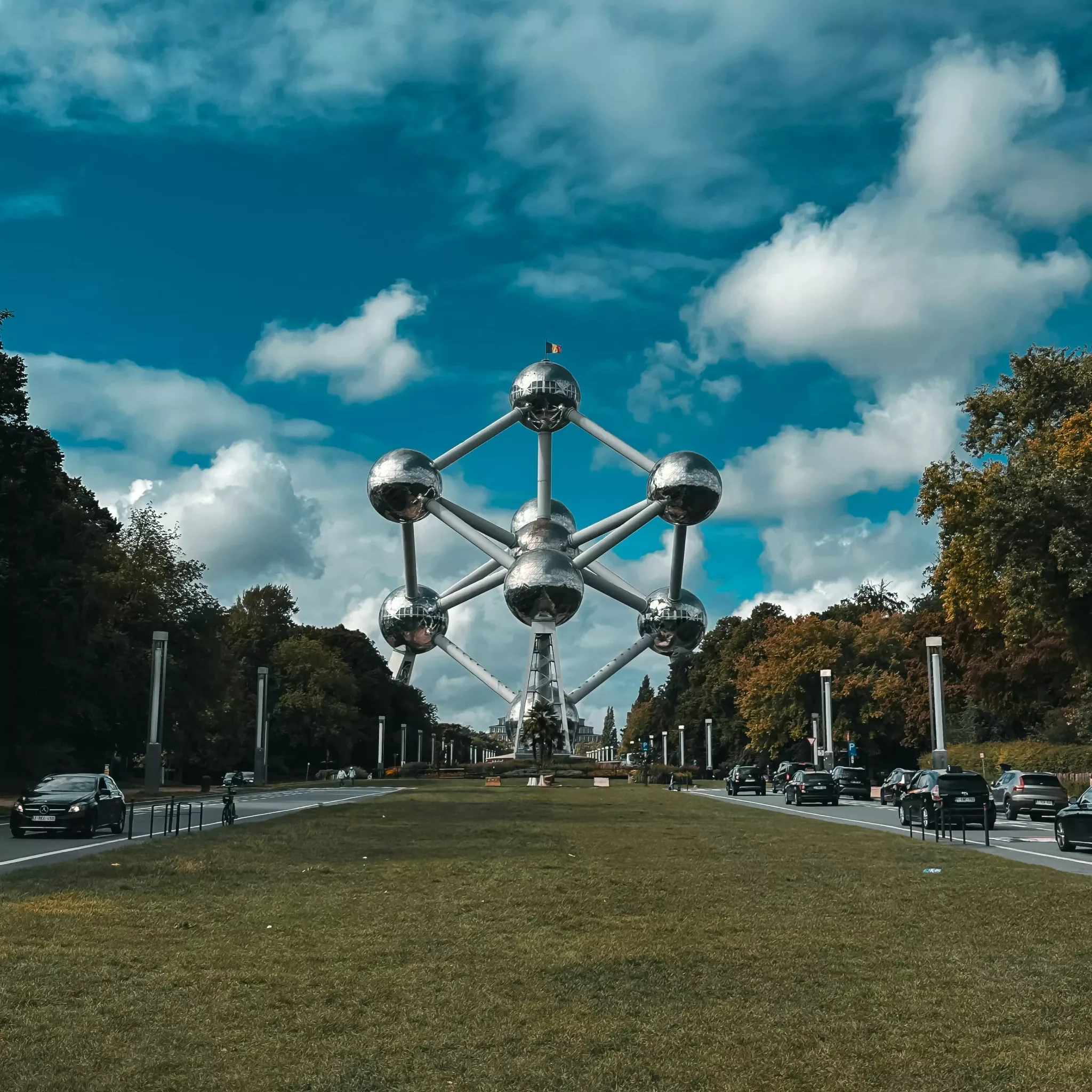 Skulpturen Atomium i Antwerpen, Belgia