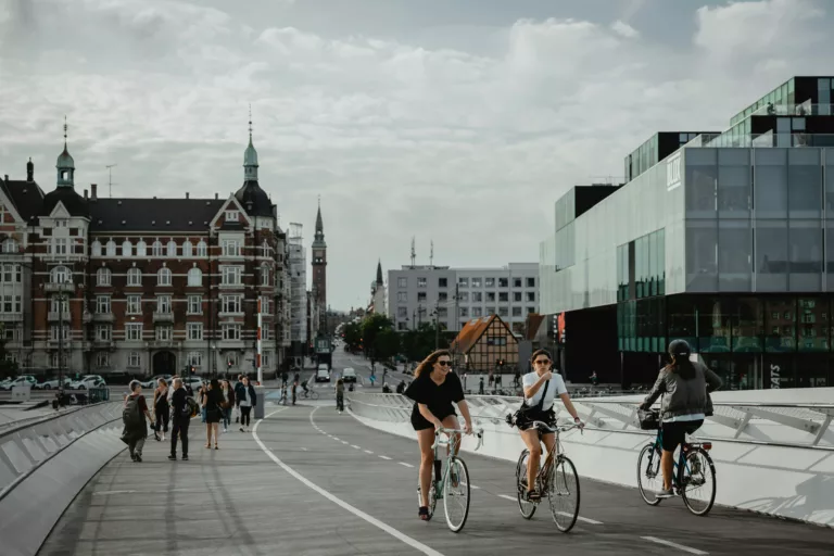 Personer sykler i København, Danmark