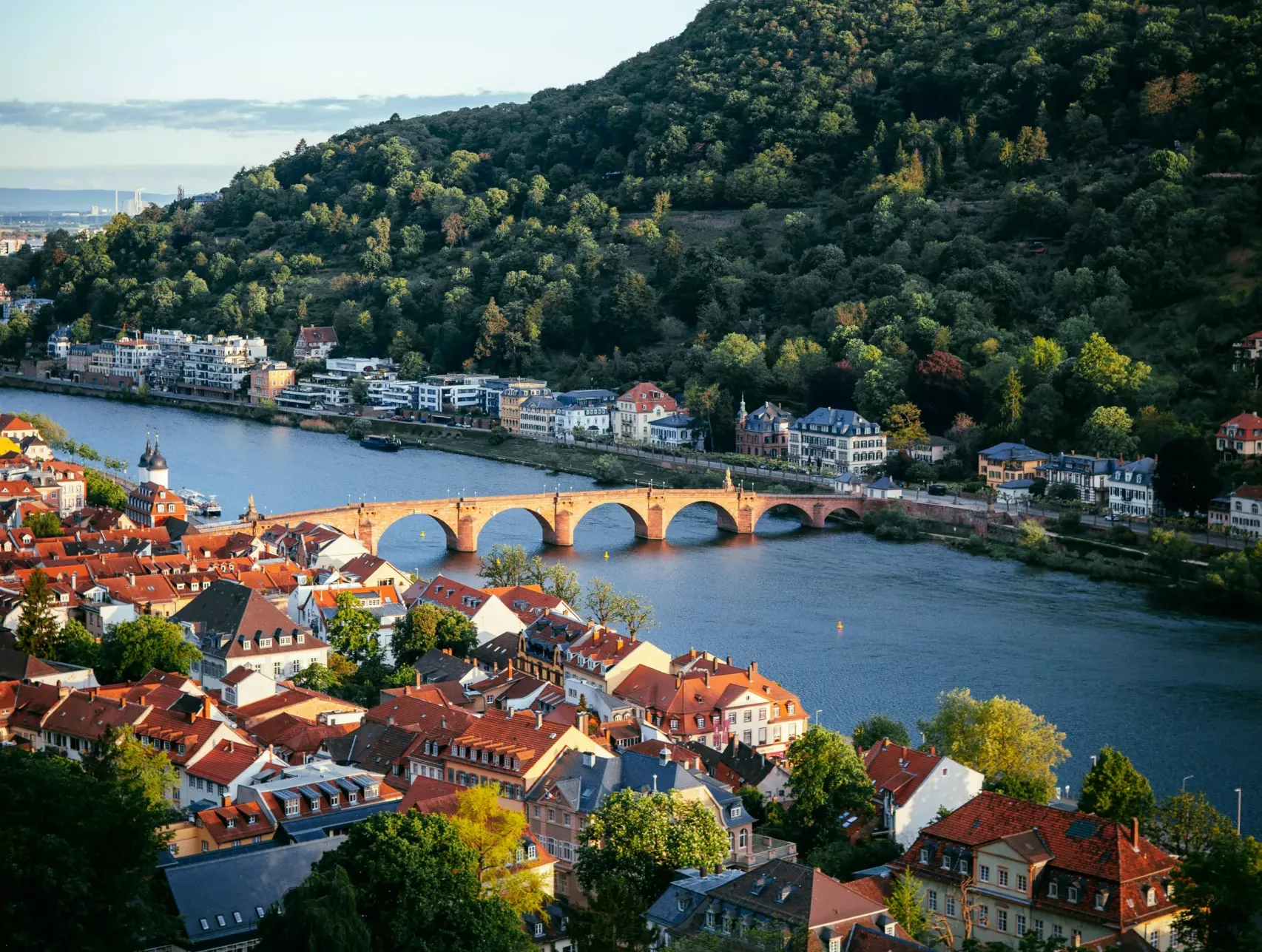 Utsikt over Heidelberg i Tyskland