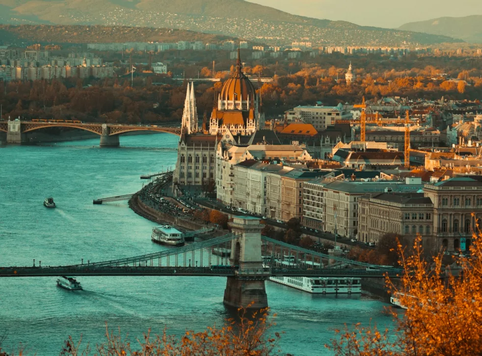 Utsikt over Budapest og Donau